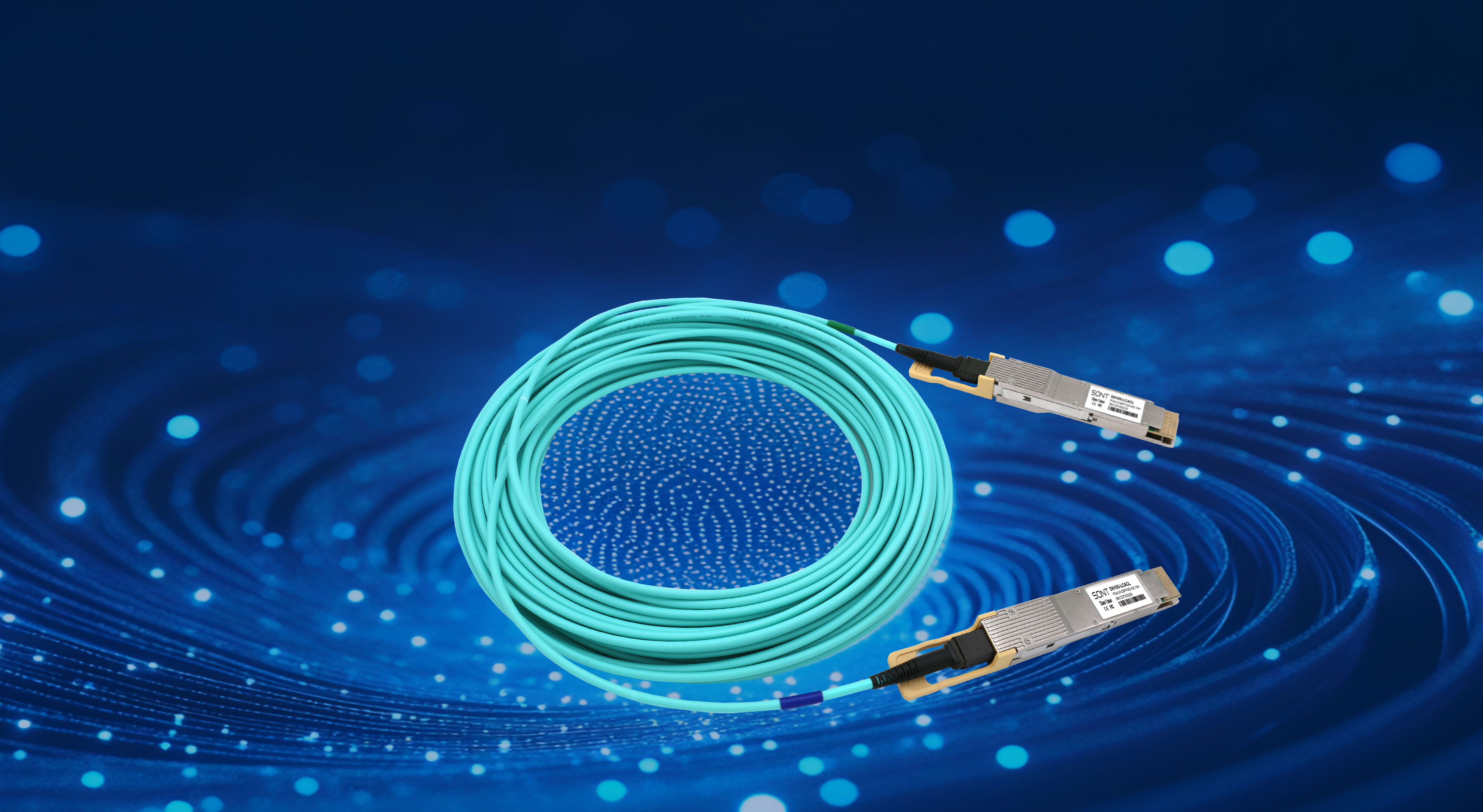 SONT's PCIe 5.0 double-density small-form-form QSFP AOC successfully passed the first round of testing on Tier 1 customer.